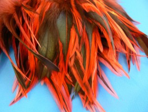 Synthetic Grizzly Rooster Feather For Hair Extension 