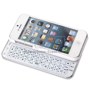 Ultra-slim Slide Wireless Bluetooth Keyboard Hard Case with Backlight for iPhone 5