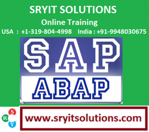 SAP ABAP ONLINE TRAINING | ABAP TRAINING | SRYIT SOLUTIONS