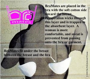 BraMates bra liners:  the Breast Sweat and Breast Rash Solution Bra Cup Size C-FF 